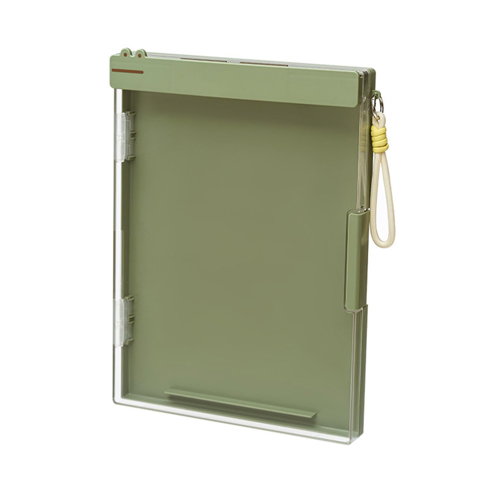 Piceioep Professional Document Organiser Case with Clipboard and Lanyard Double Layer ABS File Storage Box for School Multipurpose ABS Organiser