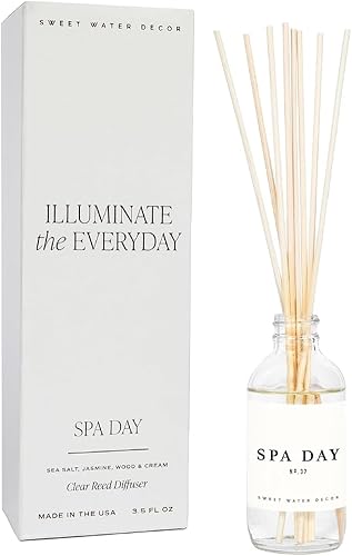 Miniatura 14 de Sweet Water Decor Luxury Getaway - Juego de difusor de varillas – Difusor de habitación con aroma de cuero, ámbar y almizcle, difusor de varillas