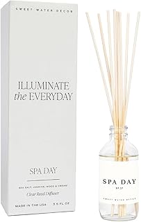 Sweet Water Decor Spa Day Reed Diffuser Set - Sea Salt, Jasmine, Wood, a...