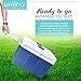 Lifestyle Focus Electric Travel Cooler/Warmer - Portable Camping Cooler with Wheels for Car, Home, Beach, Fishing, Camping, Party - Blue, Large 48 Quart, Holds 60 Cans