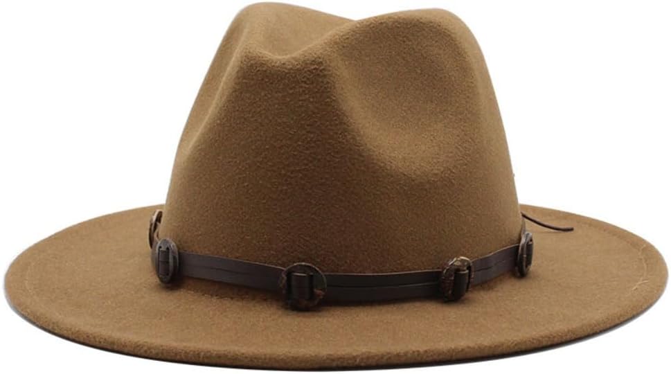Wide Brim Fedora Hat, Hot Pink, Western Style with Brown Leather Band