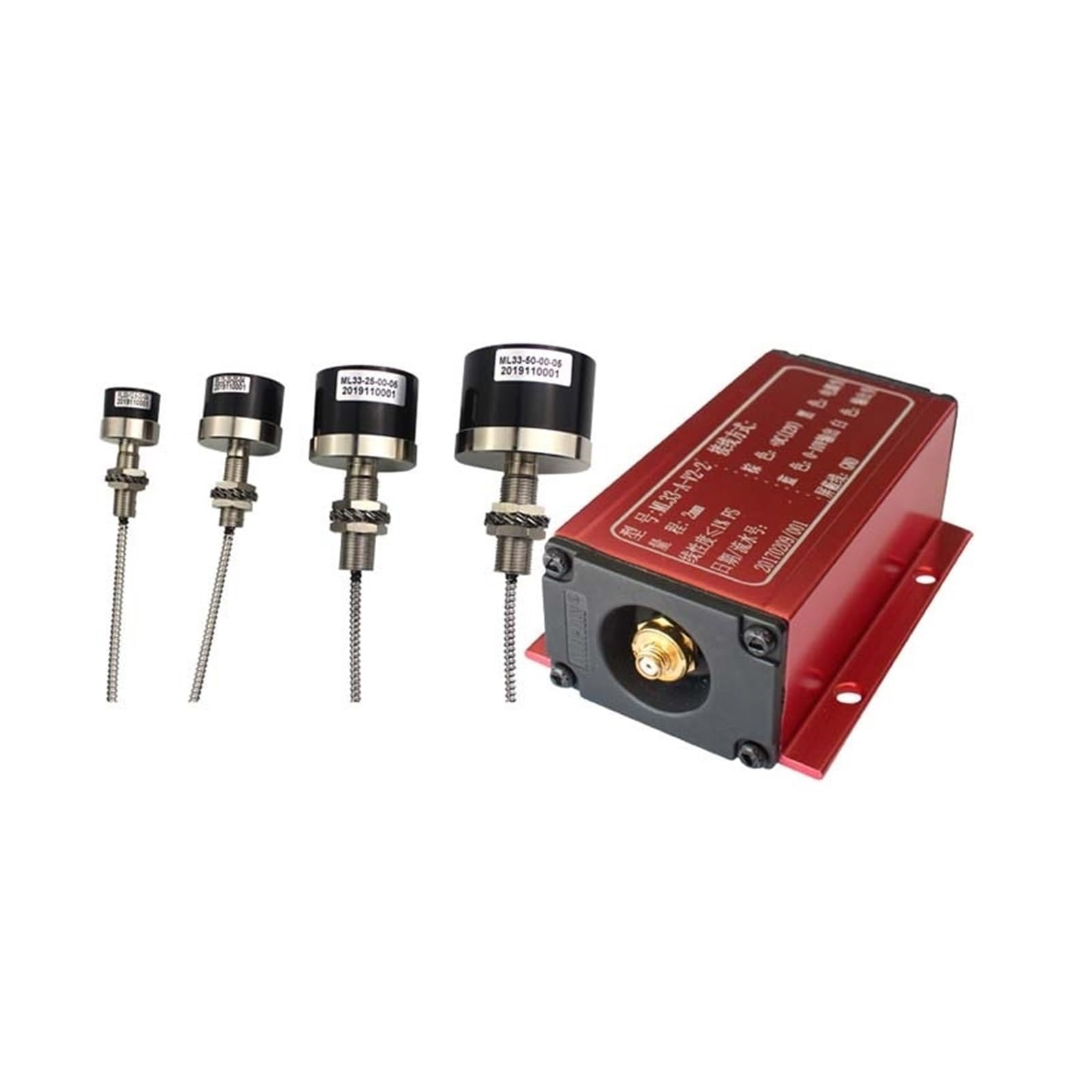 Aktueller Wegsensor, aktueller, 25 mm/12,5 mm, berührungslose induktive Messung, verwendet zur Erkennung des Wellenvibrationsbereichs(Ml33-25mm-a-24v)