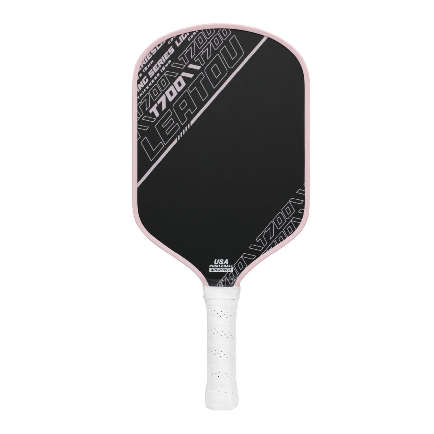 Extended Carbon Fiber Pickleball Paddle 16mm Pickleball Paddle with Honeycomb Core Cushioned Grip for Athletes, Tournaments, Training, Pink-image-25