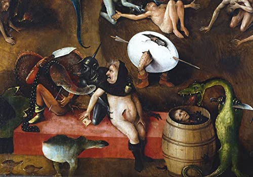 Toile Hieronymus Bosch 50 x 70 cm pour sublimer la décoration murale d'un salon ou bureau