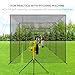 ZivPlay Baseball Batting Cage Net Batting Cages for Backyard Portable Baseball and Softball Batting Cages 40ftx10ftx10ft with Pitching Machine Hole and Detachable Door