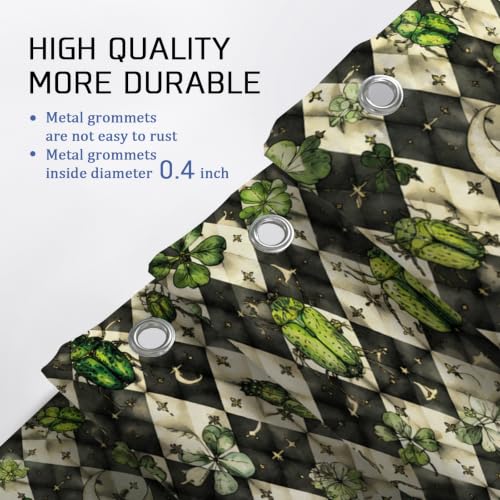 Rideau de douche extra long vert printemps imprimé cactus lune lavable pour hôtel et maison - 8