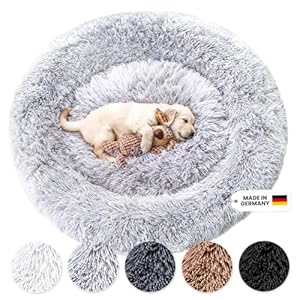 Hundebett Fluffy Wolke – Das Original, mit waschbarem Bezug Hundekissen, Hundekorb, Flauschiges Hundebett für große, mittelgroße & kleine Hunde