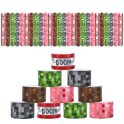 36uds Pulseras Pixel Slap, Braccialetti a Tema Pixel per Feste Braccialetti...