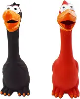 TUICARE Brinquedo de cachorro de galinha resistente à mastigação, som realista para entreter com segurança para os dentes, ideal para jogos de puxar e buscar, adequado para cães jovens e idosos