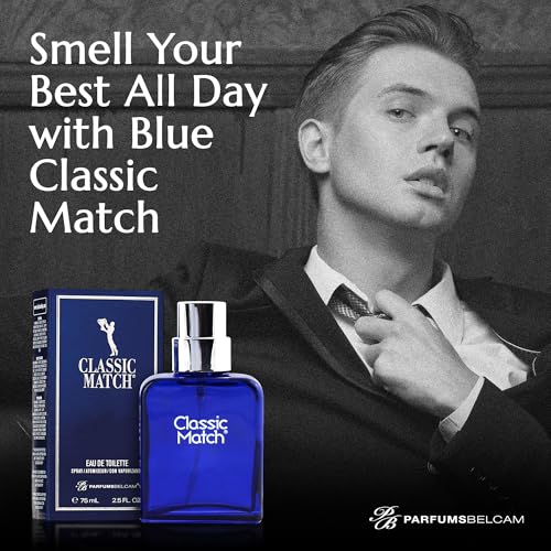 PB ParfumsBelcam Blue Classic Match Eau de Toilette Spray for Men – Modern Citrus Fougere Fragrance, Notes of Melon, Moss and Patchouli, Cologne Alternative, Signature Fragrance – 2.54 Fl Oz - Image 6