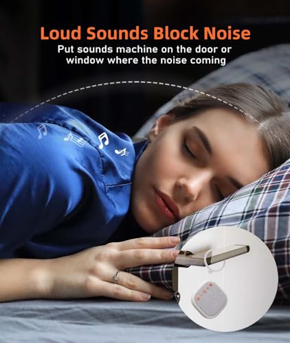 White Noise Sound Machine - Loud Portable Sound Machine for Sleeping, 30 Hours, 17 Sounds, 4 Timer, Memory, Brown Noise Machine for Office Privacy Home Travel, Mini Sound Therapy for Baby Adults - Image 3