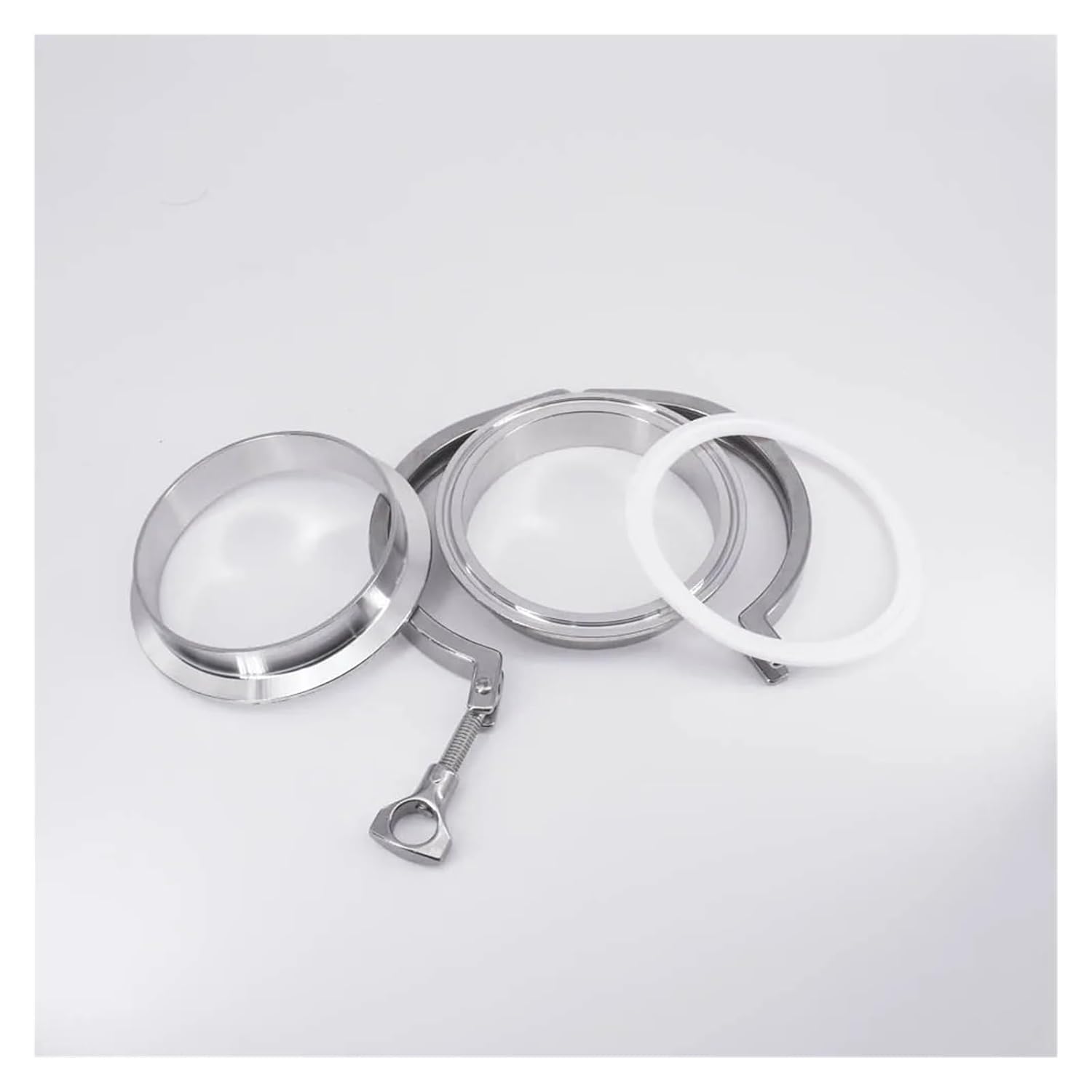 4" Tri Clamp x 102mm Pipe OD + PTFE Strip SUS304 Fitting Tri-Clamp Union Set
