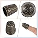 4Pcs Thimbles for Hand Sewing, Metal Sewing Thimble Finger Protector Dazzling Quilting Craft Accessories for Knitting Needlework DIY Tools (4 Colors)