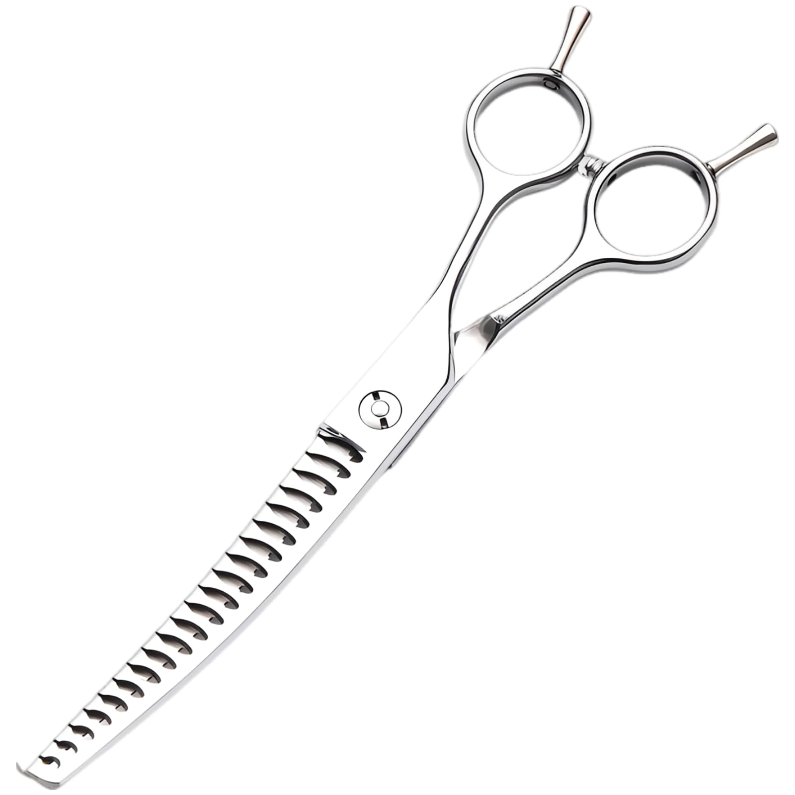 Ciseaux Coupe-Chunkers Courbés Professionnels, Ciseaux Effileurs en Acier Inoxydable 17 cm pour Poils de Chiens, Chats, Soins pour Animaux