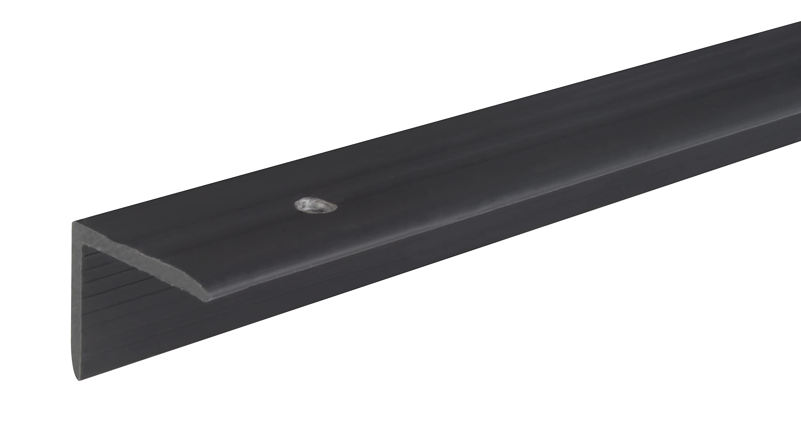 Profilé de protection nez de marche plastique noir cornière escalier 1m