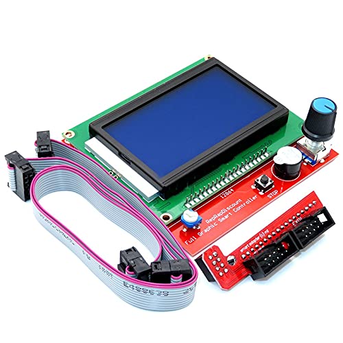 Lysee 3D Printer Parts & Accessories - 1Pcs R3 Ch340 + 1Pcs Ramps 1.4 Controller + 5Pcs A4988 Stepper Driver Module +1Pcs 12864 Controller for 3D Printer Kit - (Color: Set B)