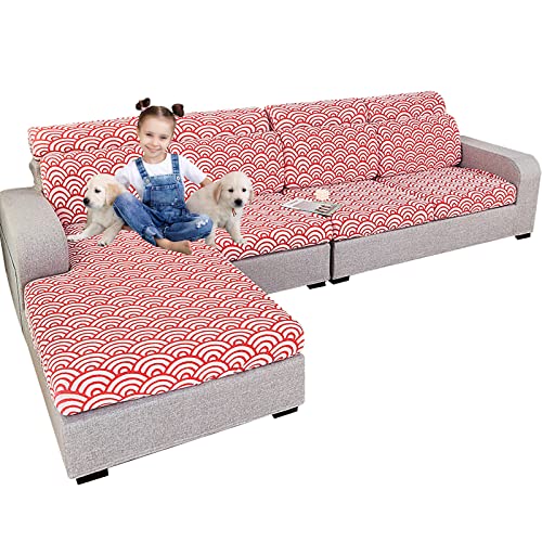 Housse de canapé extensible en L jacquard de qualité supérieure - 2