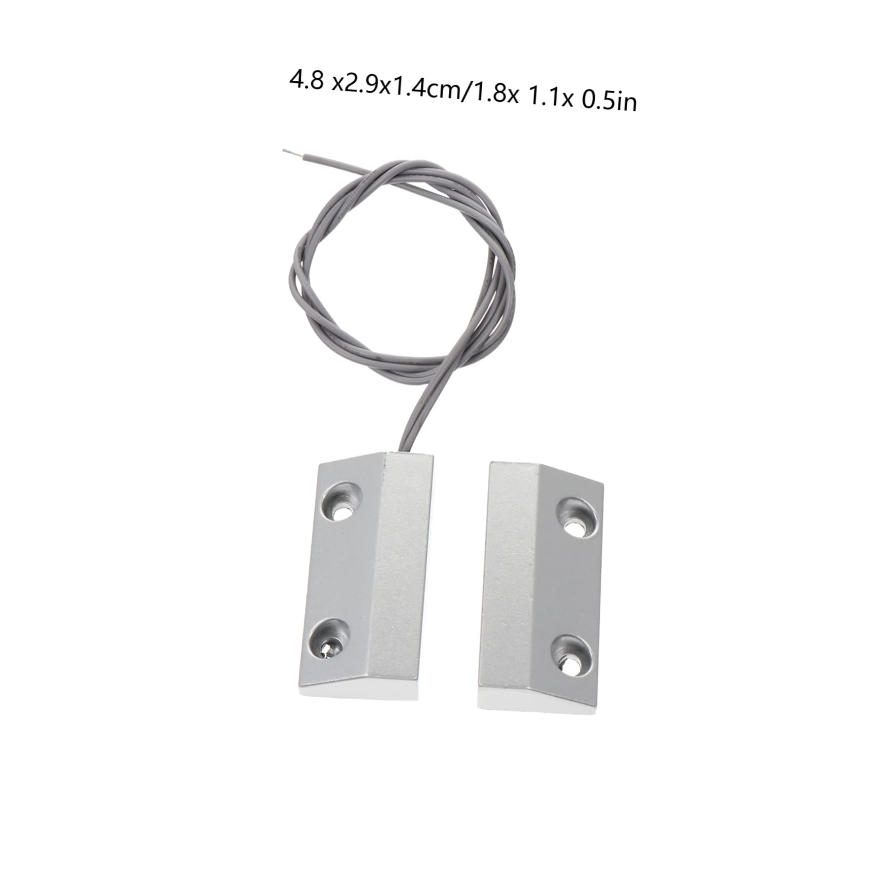 3 Ensembles capteur Alarm Door Sensor Interrupteur sans Fin magnétique quincaillerie de Portail Aimant de Porte équipement de Dispositif de détection Alliage de Zinc Silver