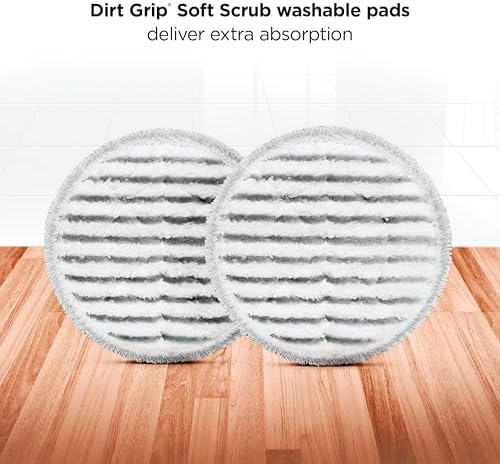 Shark Steam & Scrub All-in-One Scrubbing and Sanitizing Hard Floor Steam Mop, 2 Steam Modes, 2 Dirt Grip Soft Scrub Pads Included, XL Removable Water Tank, Swivel Steering, Teal, S8002BRN — view 6