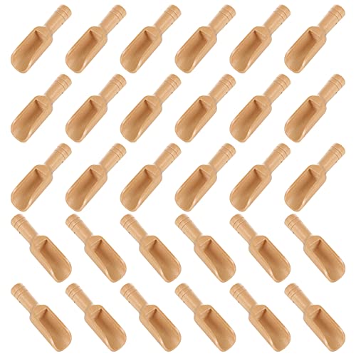 JMIATRY 30 Pcs Mini Wooden Scoops, 0.9 x 3.1 inches, Wooden Candy Spoon and Washing Powder Spoon, Mini Wooden Spoon for Salts, Honey, Cereals, Spices, Tea and Coffee Beans