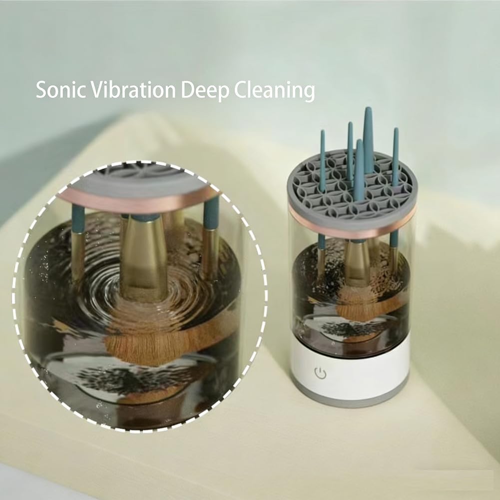 Electric Makeup Brush Cleaner Machine, Cosmetic Brush Cleaner for Deep Cleaning All Size Makeup Brushes