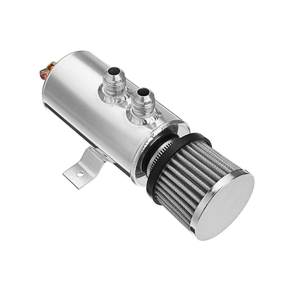 Buy Soosee 0.75L Aluminum Baffled Oil Catch Can Breather Can with Drain