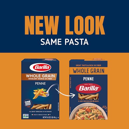 image for Barilla Whole Grain Penne Pasta, 16 oz. Box - Non-GMO, Made With 100% 