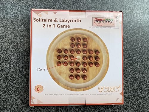 TOWO 2-in-1 Solitaire Labyrinth Board Game miniatura 6