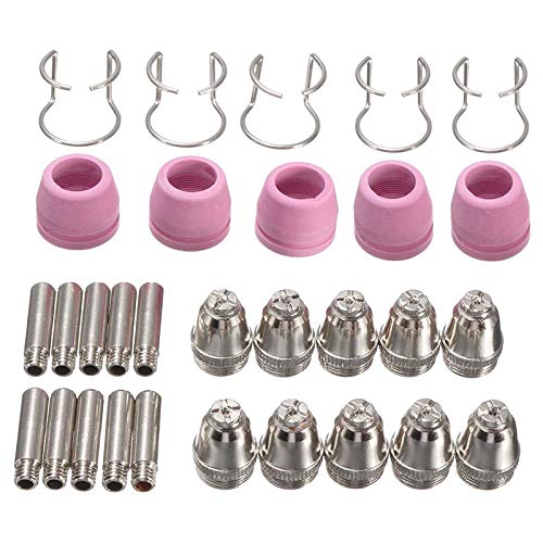 Fransande SG-55 AG-60 Punte per Kit di Consumo Torcia per Taglio al Plasma 40/50 / 60 Amp (30 Pezzi)