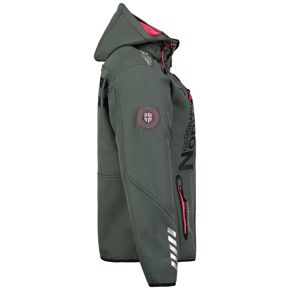 Geographical Norway Kurtka przeciwdeszczowa damska REINE LADY, kurtka softshellowa, outdoorowa, wiatroszczelna, outdoorowa, do uprawiania turystyki pieszej, Wielobarwna, L