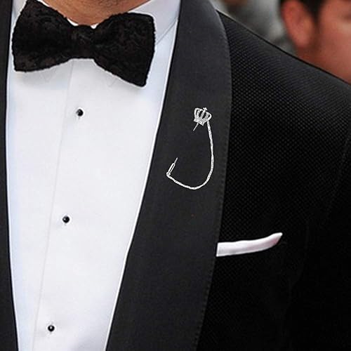 Miniatura 6 de Huture Paquete de 3 broches de solapa para hombre, corona, timón, cruz, insignia, collar para traje de carrera, esmoquin de camisas, corbata,