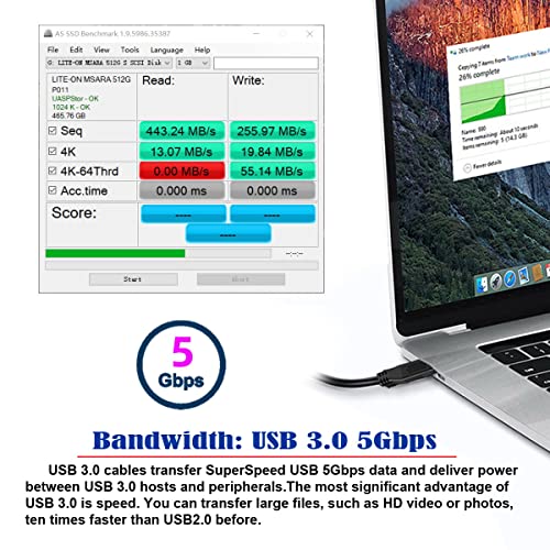 chenyang CY Reversible USB 3.1 Type C USB-C Angled to Up Angled 90 Degree A Male Data Cable for Tablet Mobile Phone 30cm - Image 4