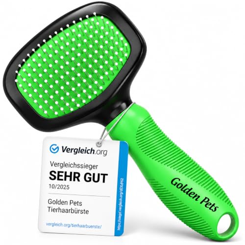 TESTURTEIL SEHR GUT Softbürste verbesserte Version Sanfte Hundebürste | **VERGLEICHSSIEGER** Fellpflege für Hunde, Welpen, Katzen, Hasen, Hamster
