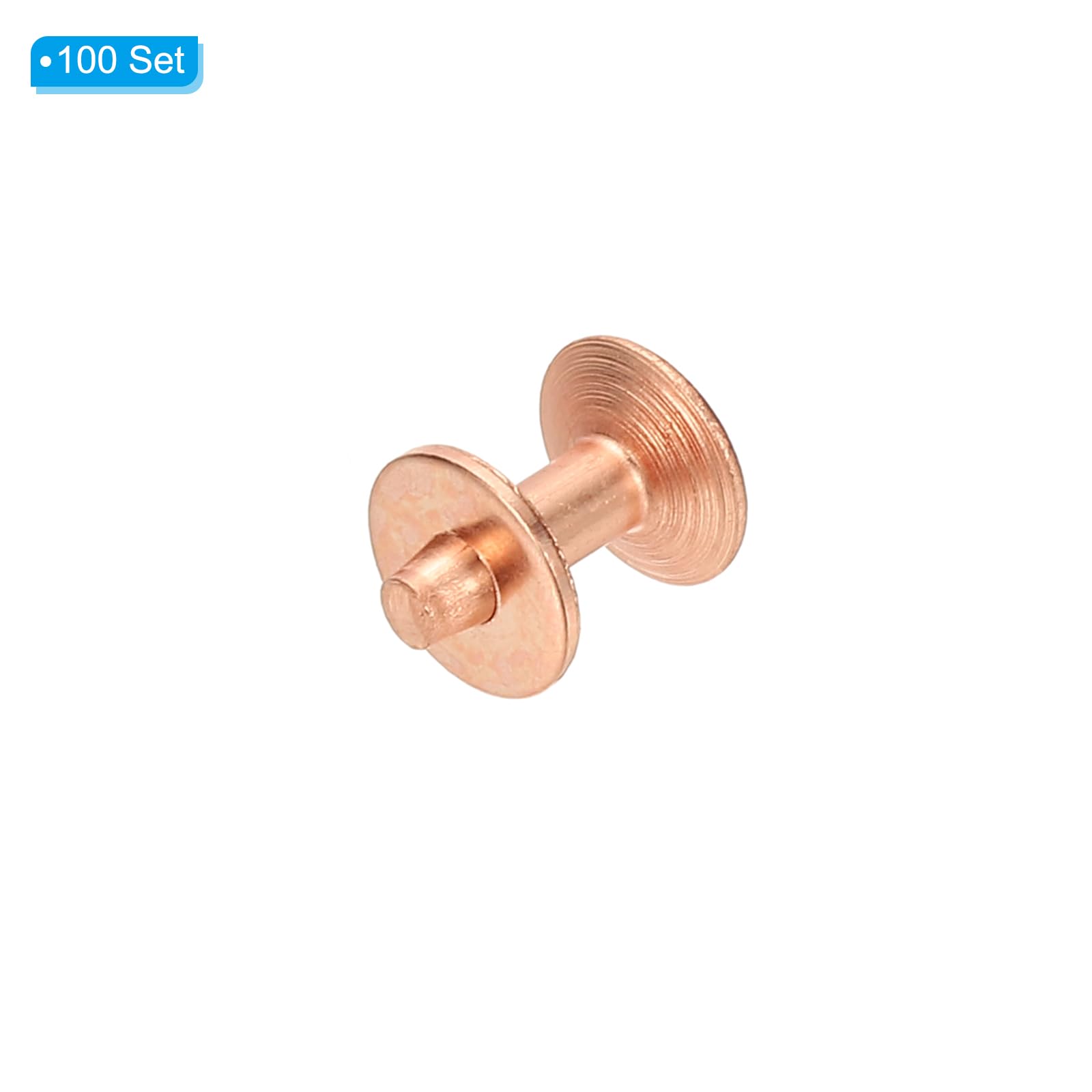 PATIKIL 9x3.3x10mm Leather Rivets and Burrs - Image 3