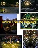 Joysing Firework Solar Lights Outdoor Garden 2 Pack 120 LED Solar Firework Light, 8 Modes Garden Lights Waterproof Starburst Light for Lawn Patio Pathway Decorative - Warm White - Image 8