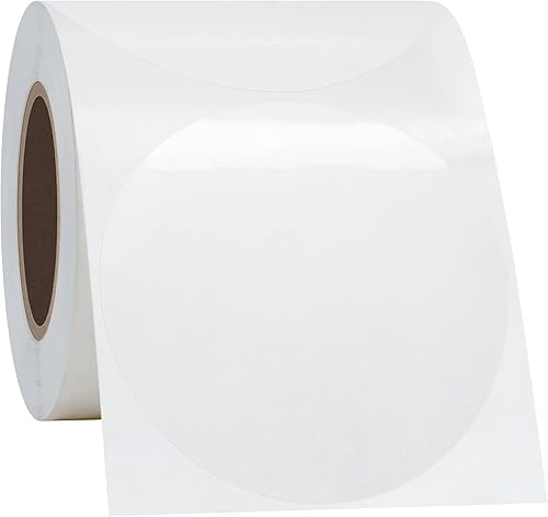 Miniatura 4 de Hybsk 300 etiquetas redondas transparentes de 2 pulgadas para embalaje de cajas de sellado de sobres (2 pulgadas redondas)