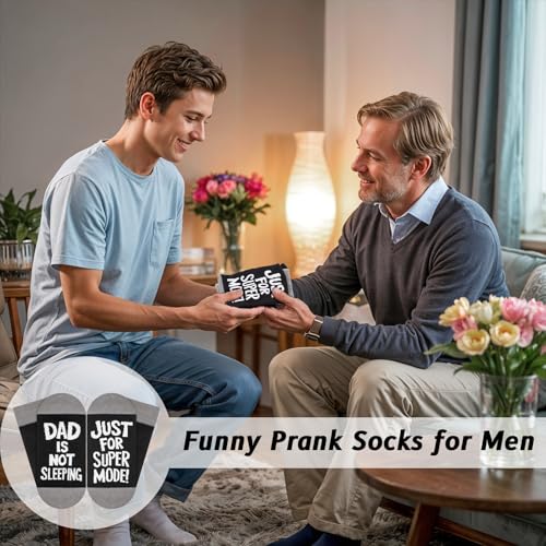 COZYMATE Novelty Father Socks for Men Funny Silly Socks for Dad - image 6