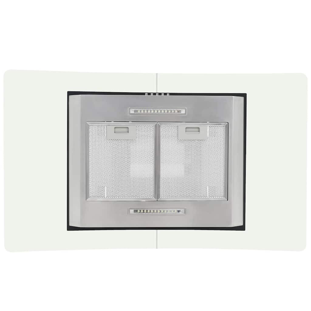 vidaXL Cappa a Isola 756 m³/h LED Acciaio Inossidabile 90cm Filtro Aspirazione