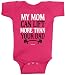 Threadrock Unisex Baby My Mom Can Lift More Than Your Dad Bodysuit 6M Hot Pink