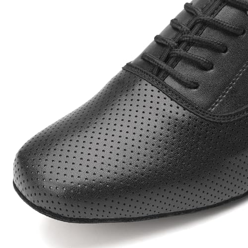 SWDZM Mens Latin Ballroom Dance Shoes Breathable Lace-up Salsa Tango Waltz Character Practice Dancing Shoes Men3