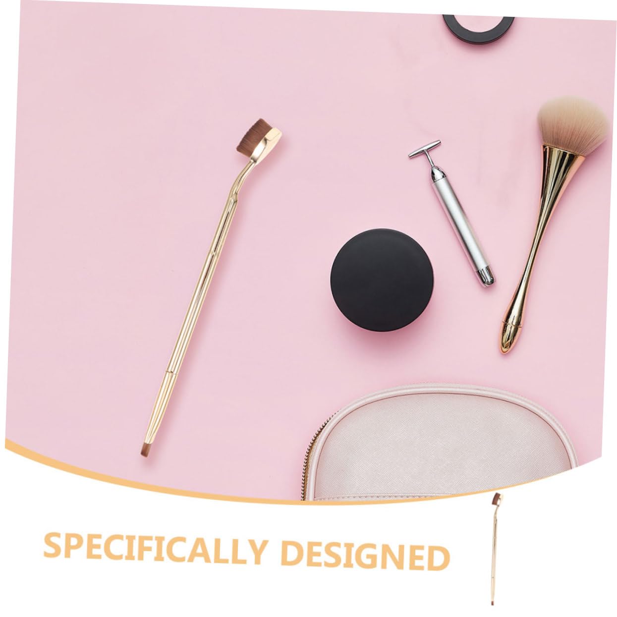 Set Di 4 Pennelli Per Il Trucco Pennello Per Sopracciglia Piccolo Pennello Angolato Pennello Cosmetico Per Donna 4 Pezzi*4