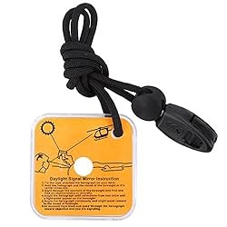 Espejo Supervivencia Espejo Emergencia Espejo de E...: PREMIUM MATERIAL: Hecho del material de acrílico de la calidad, espejo de señales nautico es altamente eficaz y durable. INDICADOR DE OBJETIVO: Espejo supervivencia con un indicador de puntería que ayuda a apuntar al objetivo para ayudar mediante la ...