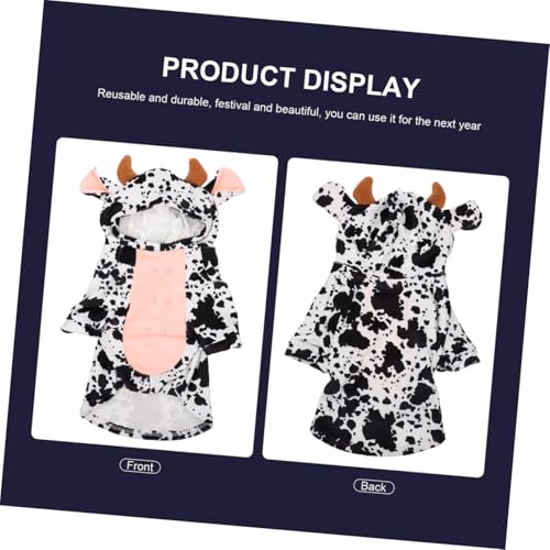 Disfraz de vaca para perro talla L miniatura 3