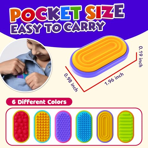 Sensory Fidget Magnet Toys for Kids: Silicone Magnetic Sliders Stress Fidgets for Autism, Anxiety Relief Small Fidget Toys for Adults Office Desk / Travel Classroom Must Haves, Stocking Stuffers Gifts - Image 3