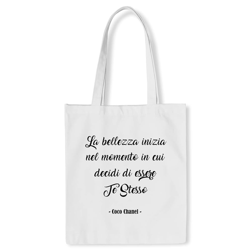 Borsa shopper personalizzata - shopper personalizzata con manici lunghi - borsa  spesa riutilizzabile personalizzata dimensioni 34x40 : Amazon.it: Casa e  cucina