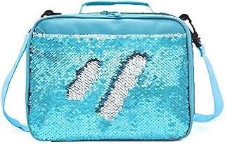 Sequence Lunch Box for Boys Girls Flip Sequin Insulated School Lunch Bag Durable