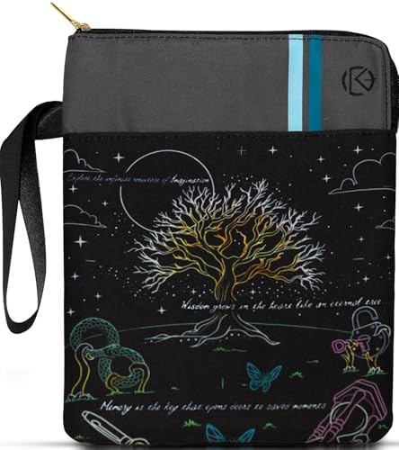 MAOFAED Book Sleeve Für Bücher & Notizbücher – Mit Reißverschluss, Vordertasche, Wasserabweisend, Ca. 23x30 Cm