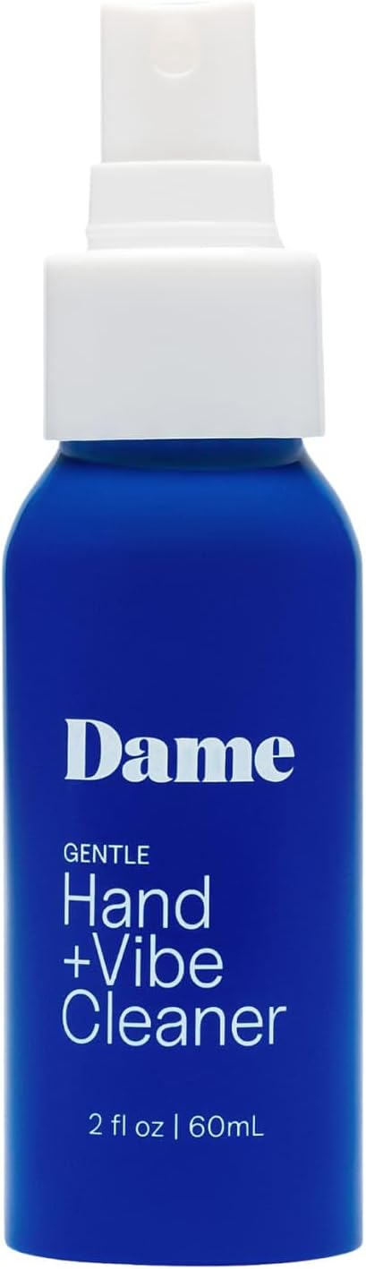 Dame Products Hand + Vibe Cleaner – No-Rinse Toy Sanitizing Spray – Gentle, All-Purpose, Effective, Body-Safe – Sweet Orange Scent – Naturally-Derived – Recyclable Packaging – 2 oz