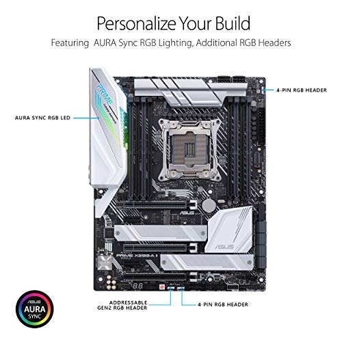 Asus Prime X299- A II ATX Motherboard (Intel X299) LGA 2066, 12 IR3555 Power Stages, DDR4 4266 MHz, Triple M.2, USB 3.2 Gen 2 Type-C, Intel LAN and Aura Sync RGB Lighting by ASUS - Image 4