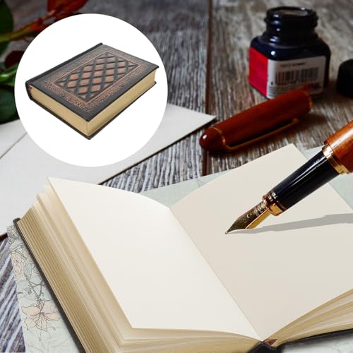 Escritura personal sin traspaso en este cuaderno kraft de 208 hojas con tapa vintage 7